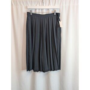 NWT Anthropologie Black Pleated Skirt Women's Size 0 Orig $148